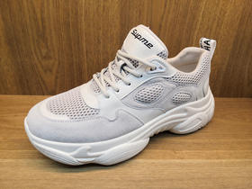 豪行原装19196078牛皮厚底时尚韩版纯色网鞋休闲透气老爹男鞋正品