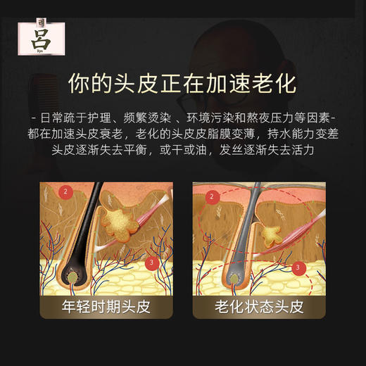 吕 黑吕中干性舒缓头皮 洗发水/护发素 400ml 商品图2