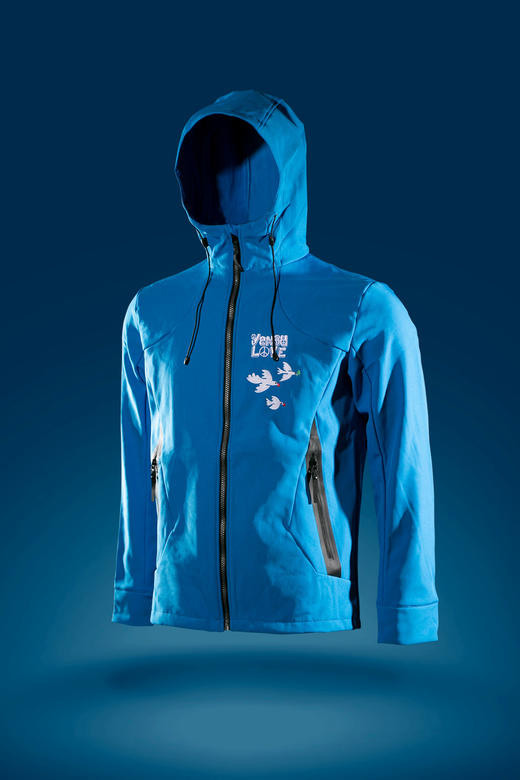 严素软壳外套夹克，爱与和平，严素态度，防风、保暖、透气 商品图0