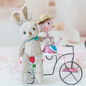 伽百利毛绒玩具/查德灰色短耳兔/24CM/W898礼物公仔陪伴玩偶