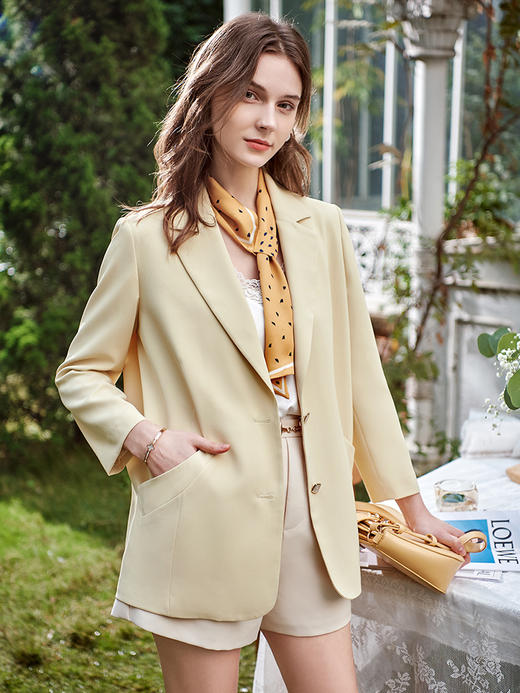 欧芮儿西装短外套女春季新款气质优雅修身通勤时髦减龄职场风上衣 商品图0
