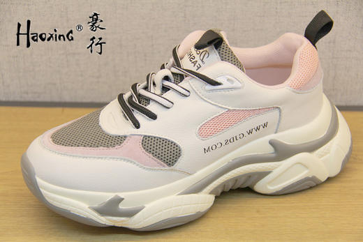 19年豪行春款女鞋老爹鞋女百搭厚底内增高运动网红休闲鞋29147816 商品图0
