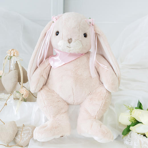 伽百利毛绒玩具/大露比大肉粉色丝带兔/55CM/W990礼物公仔陪伴玩偶 商品图2