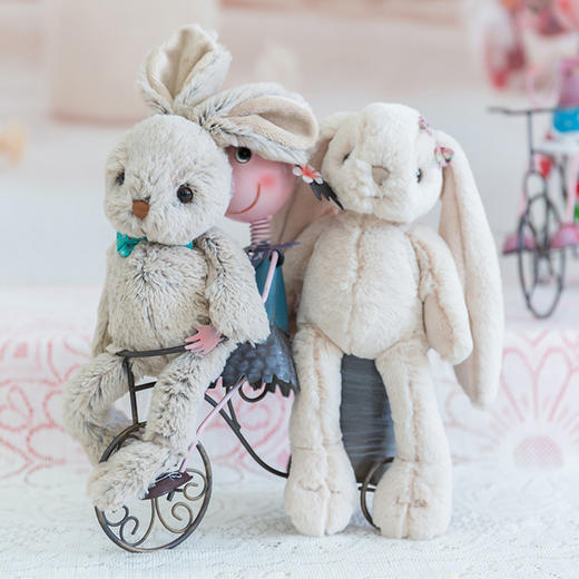 伽百利毛绒玩具/查德灰色短耳兔/24CM/W898礼物公仔陪伴玩偶 商品图2