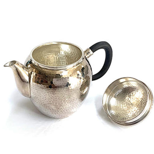 手工锤纹银壶泡茶壶 商品图2
