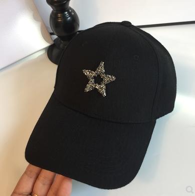 法国2020秋冬新款帽子女M标黑色棒球帽时尚鸭舌帽户外百搭防嗮帽 商品图2