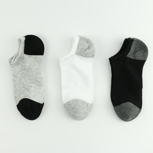 【19元6双】10岁以上丨大童学生精梳棉袜子 经典三色短袜船袜【813307】 商品图0