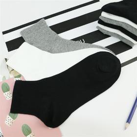 女【2双装 6双6折】丨女士新款薄款运动袜中筒袜时尚运动潮流素色【2122103】