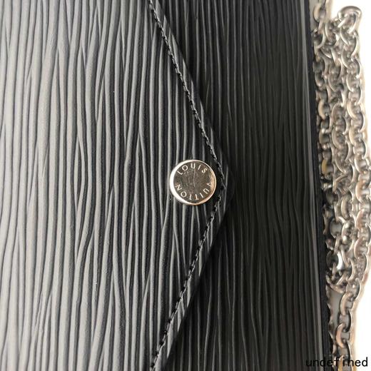 【二手95新】路易·威登lv pochette flicie 黑色水波纹链条包/g34