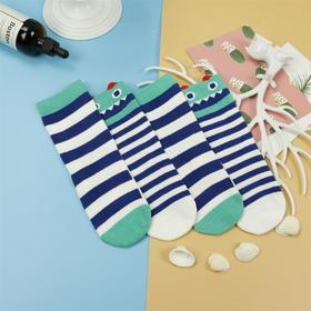 【19元6双】1-3岁丨带跟直板袜卡通条纹童袜舒适柔软四季袜【923213】