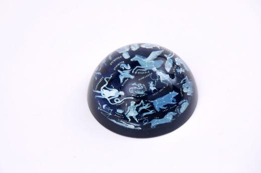 2020占星兔中国风ins书画水晶镇纸创意水晶玻璃镇纸半球透明纸镇摆件 商品图1