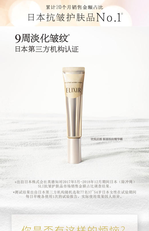 Elixir怡丽丝尔眼霜-淡化皱纹眼唇霜弹润保湿紧致-15g-22g-会员6折 商品图2