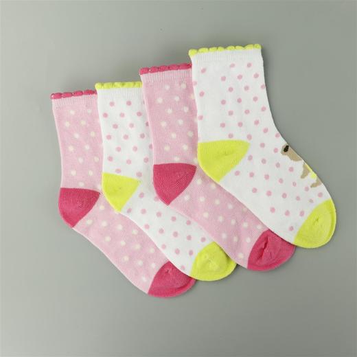 【可积分兑换】【6双】【5-7岁】儿童圆点中筒袜精梳棉中筒袜卡通童袜【623202】 商品图0