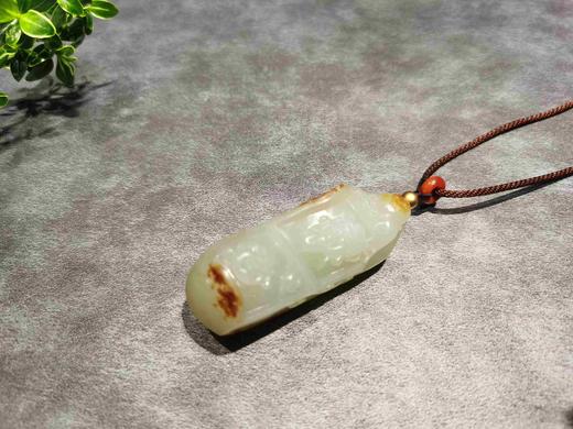 【御珠宫坊·传承系列】白玉子料财神佛挂件 商品图3