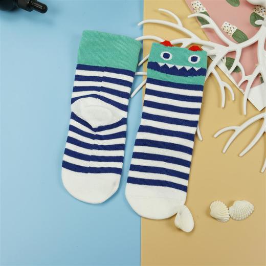 【19元6双】1-3岁丨带跟直板袜卡通条纹童袜舒适柔软四季袜【923213】 商品图4