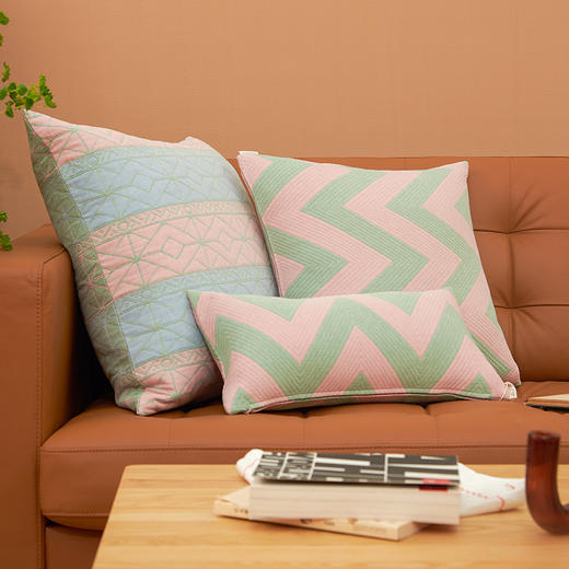 拼色靠包沙发靠包垫客厅靠垫床头大号现代简约抱枕长方形家用轻奢可拆洗 商品图1