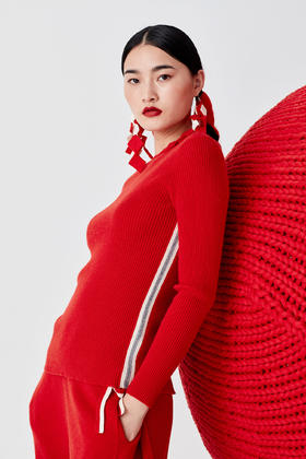 疗愈羊绒| 秋冬 圆领修身羊绒女套衫 SJF92W164N