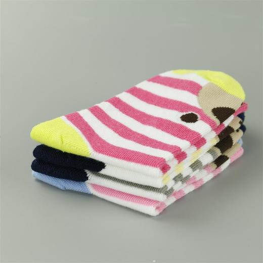 【19元6双】【5-7岁】童丨儿童卡通四季袜条纹中筒袜精梳棉童袜舒适柔软【623201】 商品图2