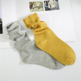 【19元6双】5-7岁丨儿童长筒堆堆袜纯色冬季袜子中童袜子精梳棉袜【2023201】