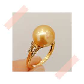 1F南洋恒信18k金珍珠戒指