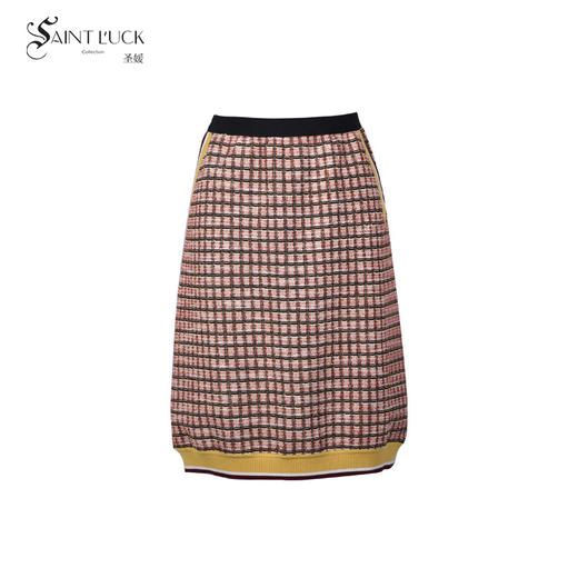 SAINT L’UCK/圣媛女装   时尚休闲彩条针织半身裙SA320B01 商品图7