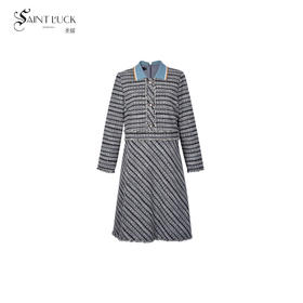 SAINT L’UCK/圣媛女装  青春时尚彩色条纹连衣裙SA320L01