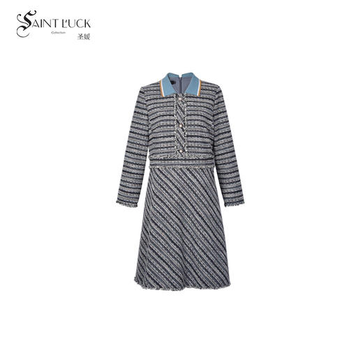 SAINT L’UCK/圣媛女装  青春时尚彩色条纹连衣裙SA320L01 商品图0
