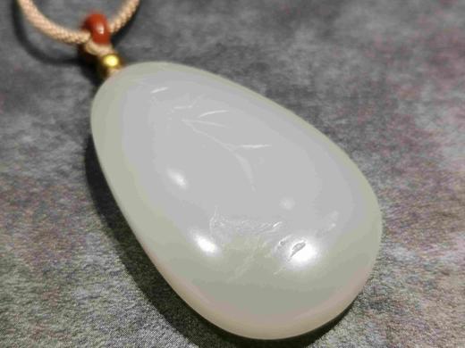 【御珠宫坊】羊脂白玉花鸟挂件 商品图2