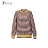 SAINT L’UCK/圣媛女装  休闲罗纹领彩条针织套头衫SA320A01 商品缩略图0