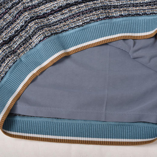 SAINT L’UCK/圣媛女装   时尚休闲彩条针织半身裙SA320B01 商品图3