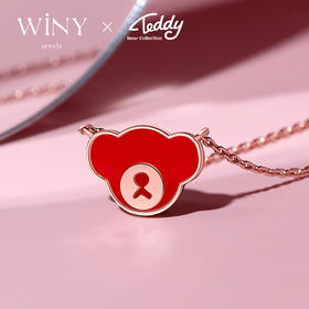 Winy925纯银熊骑士项链送女友闺蜜节日生日礼物