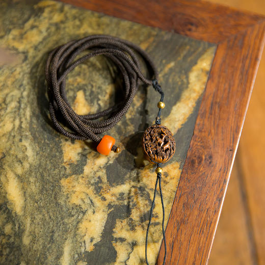 清乾隆 核雕松溪论画图挂件 商品图1