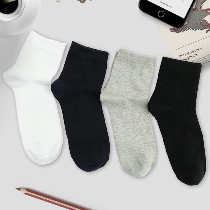 男丨[中筒抗菌袜]，抗菌纤维+精梳棉，吸汗透气不臭脚【6双6折 2双装 2211606】