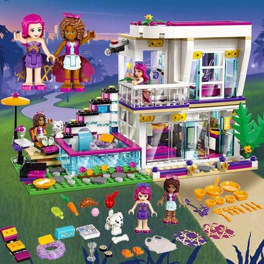【儿童玩具】*积木女孩系列拼装大歌星丽薇之家公主梦城堡别墅玩具 商品图0