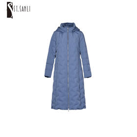 圣三利女装  带帽中长羽绒服SL1941699