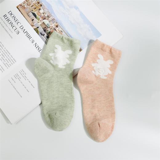 【19元6双】5-7岁丨儿童夏季中筒素色袜子童袜宝宝夏季薄袜兔子袜子【2013206】 商品图1