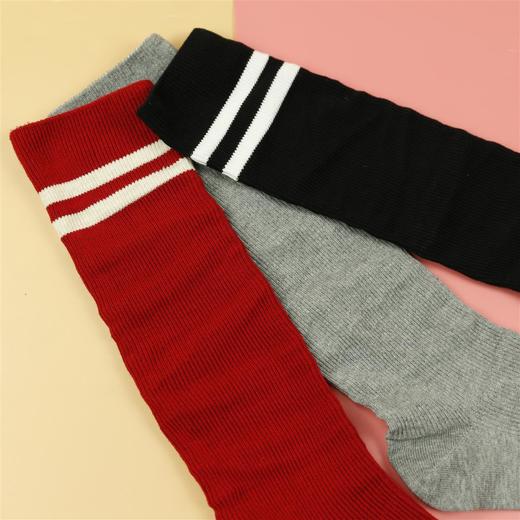 【可积分兑换】【3双】时尚潮流女士长筒袜冬季长袜堆堆袜条纹女袜【922210/922209】 商品图3