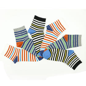【49元6双】男丨男士条纹时尚休闲袜 舒适透气柔软时尚【6251】