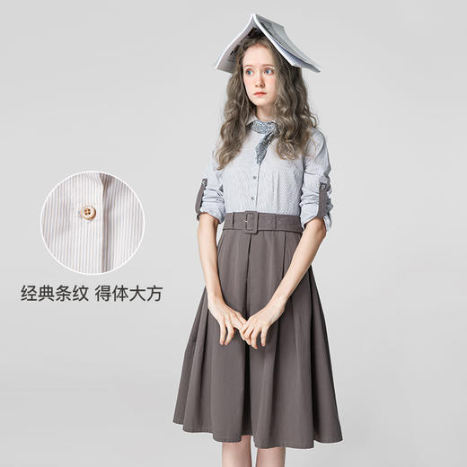 Famecoco范可儿连衣裙气质修身显瘦裙子F211FA001 商品图1