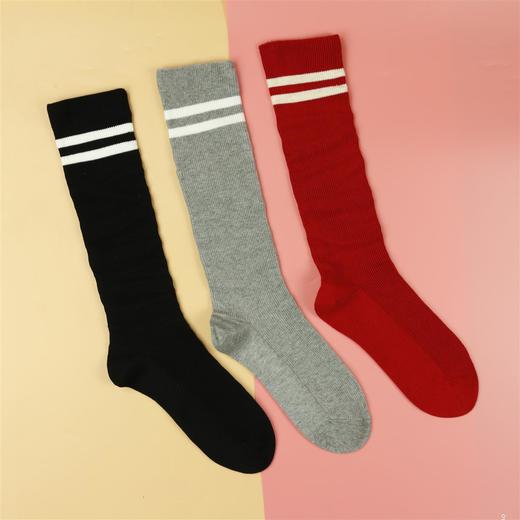【可积分兑换】【3双】时尚潮流女士长筒袜冬季长袜堆堆袜条纹女袜【922210/922209】 商品图2