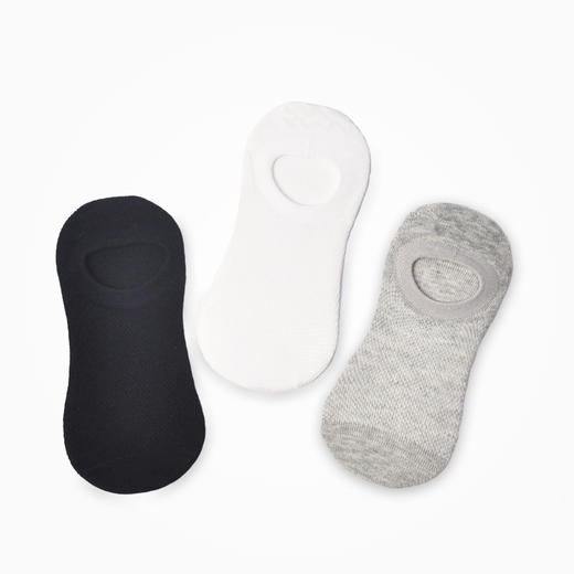 【19元6双】7岁以上丨大童素色精梳棉袜子 硅胶防滑船袜【713308】 商品图0