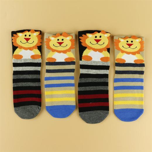 【19元6双】1-3岁丨儿童直板四季棉袜条纹卡通童袜舒适健康柔软透气吸汗【823202】 商品图0
