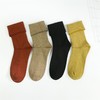 【49元6双】女丨网红款女士秋冬袜子时尚翻边素色长袜简约纯色女袜精梳棉冬袜【2022205】 商品缩略图0