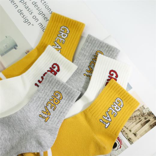 【19元6双】5-7岁丨儿童秋冬棉袜时尚潮流运动袜大童休闲袜【2023101】 商品图2