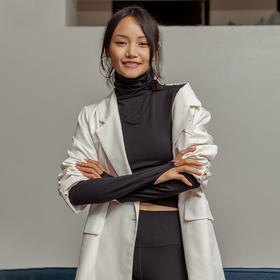 L RECNAVA [裸感] 高领 堆堆领 带手指扣 巨柔软运动长袖 秋冬内搭健身服