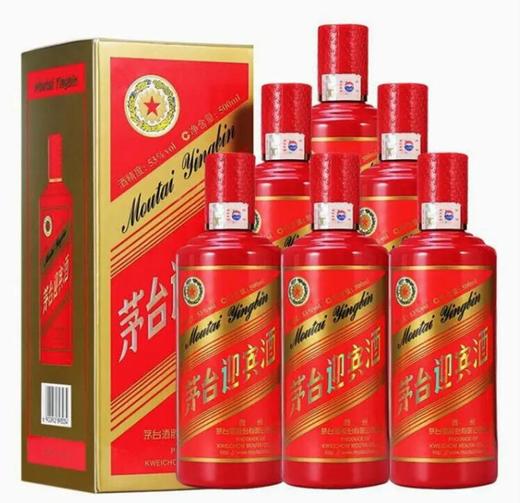 【2017年】茅台股份 迎宾中国红 53度 500ml x6 整箱 商品图1