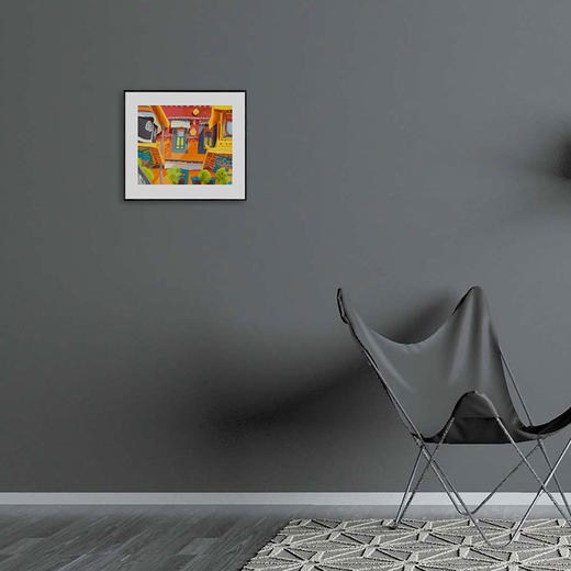 醍醐 艺术家刘溪子版画作品  “日光城” 限定签名 客厅书房 装饰画 商品图3