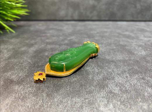 【御珠宫坊·传承系列】金镶碧玉观音吊坠 商品图3