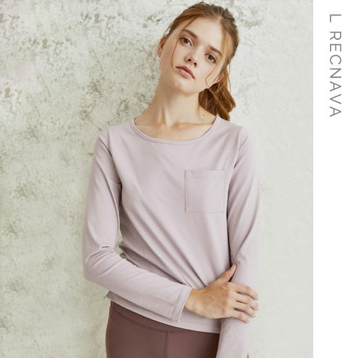 【棉感面料】运动罩衫女长袖速干瑜伽跑步健身衣-不带胸垫 商品图0