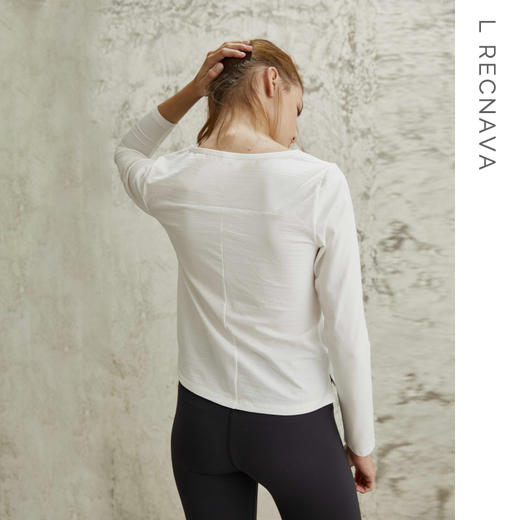 【棉感面料】运动罩衫女长袖速干瑜伽跑步健身衣-不带胸垫 商品图3